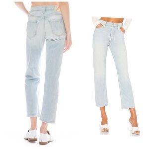 MOTHER Tomcat Hella Hot Light Blue Straight Leg Jeans Size 26